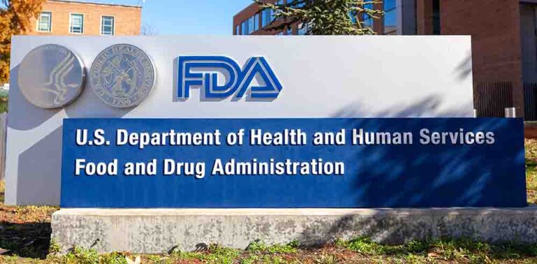 Sign for the U.S. Department of Health and Human Services Food and Drug Administration